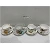 Image 2 : Set Of 4 Assorted Teacups And Saucers