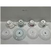 Image 3 : Set Of 4 Assorted Teacups And Saucers