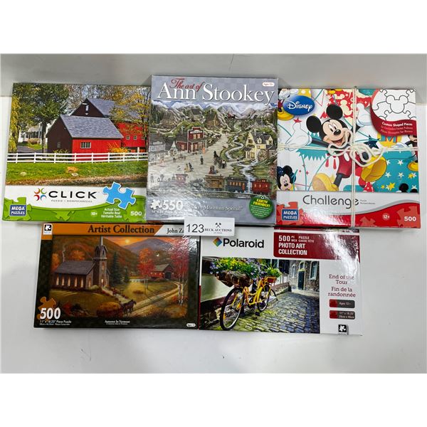 Lot of 5 Assorted Puzzles