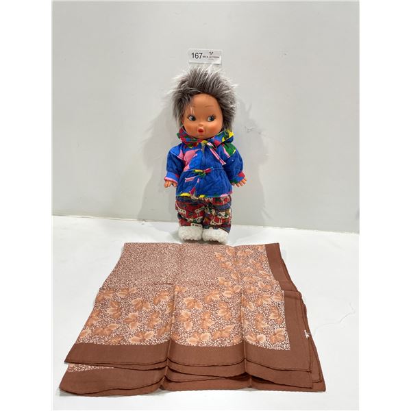 Vintage Doll And Scarf