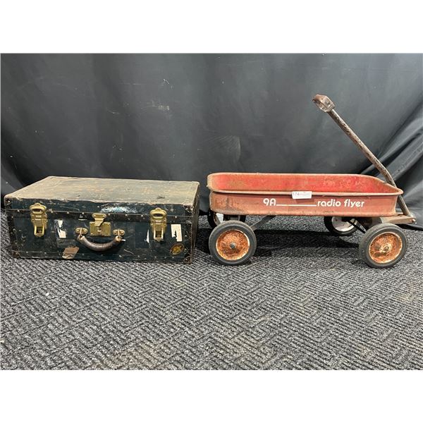 Antique Chest And Wagon