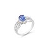 Image 2 : 14KT White Gold 1.15ct Tanzanite and Diamond Ring