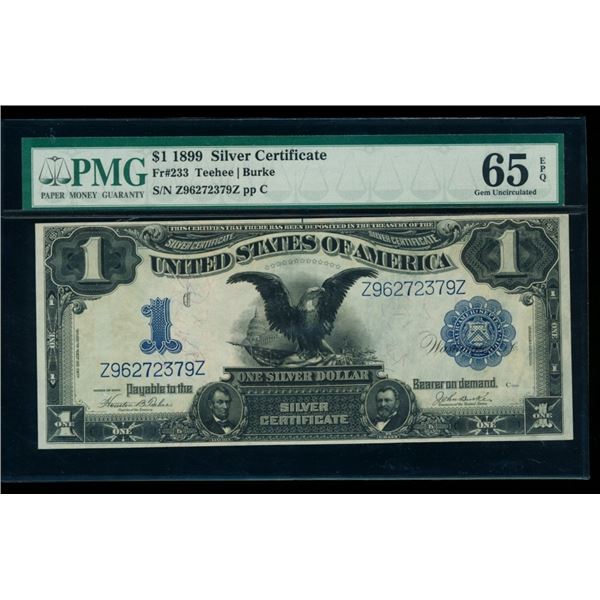 1899 $1 Black Eagle Silver Certificate PMG 65EPQ