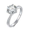 Image 1 : Ladies Sparkling 3 Ct White Fire Moissanite Ring