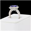 Image 3 : 2.55 ctw Tanzanite and 0.93 ctw Diamond Platinum Ring