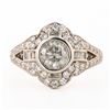 Image 1 : 0.96 ctw CENTER Diamond Platinum Ring (1.72 ctw Diamonds)