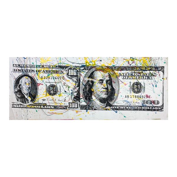 100 Dollar Old and New Ben by Steve Kaufman (1960-2010)