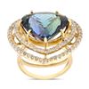 Image 1 : 13.87 ctw Tanzanite and 0.98 ctw Diamond 14K Yellow Gold Ring