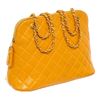 Image 3 : Chanel Vintage Yellow Caviarskin Leather Matelasse Chain Shoulder Bag