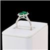 Image 3 : 1.54 ctw Emerald and 0.48 ctw Diamond Platinum Ring