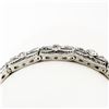 Image 6 : Antique Art Deco 14k White Gold 3.60 ctw Diamond & Emerald Filigree Line Bracele