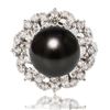 Image 1 : 12.40mm South Sea Pearl and 1.25 ctw Diamond Platinum Ring