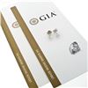 Image 3 : NEW 14k White Gold 3.03 ctw Martini Prong Set GIA Round Diamond Stud Earrings