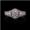 Image 1 : 0.77 ctw SI2 CLARITY CENTER Diamond Platinum Ring (1.62 ctw Diamonds) EGL USA CE