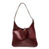 Image 1 : Hermes Amarante Leather Trim Hobo Bag