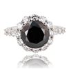 Image 1 : 3.55 ctw Black Diamond 14K White Gold Ring (4.77 ctw Diamonds)