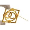 Image 5 : Chanel Gold CC Square Brooch