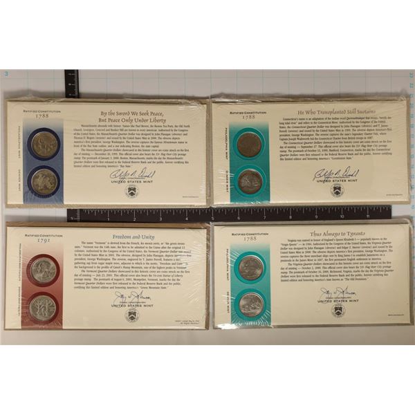 4-STATE QUARTER SETS & 1ST DAY COVERS: 2001-P & D