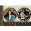 Image 1 : 2-COLORIZED ELVIS OVERLAYS ON BU KENNEDY HALVES