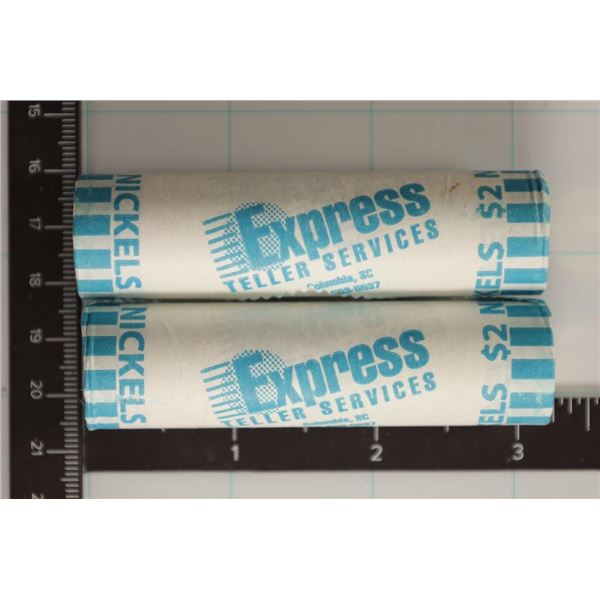 2 SOLID DATE ROLLS OF 2002-P (BU) JEFFERSON NICKS