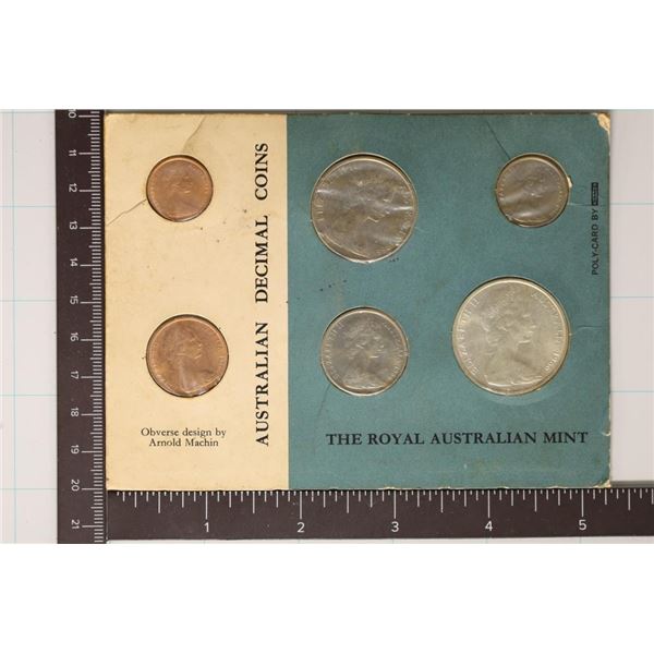 1966 AUSTRALIA 6 COIN BRILLIANT UNC DECIMAL SET