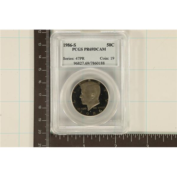 1986-S KENNEDY HALF DOLLAR PCGS PR69 DCAM