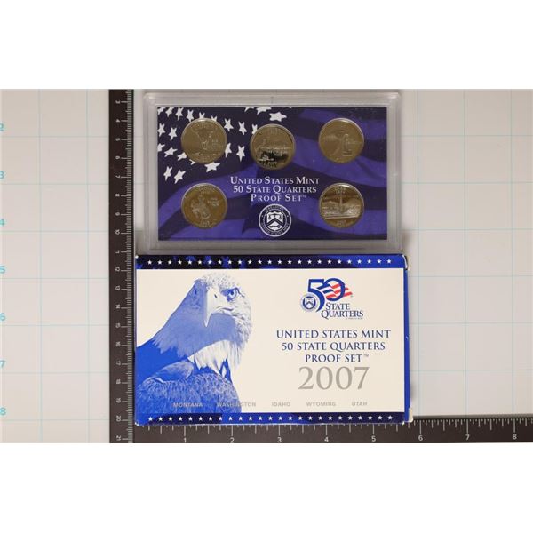 2007 US 50 STATE QUARTERS PROOF SET WITH BOX