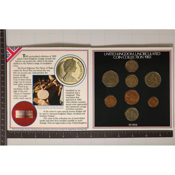 1983 UNITED KINGDOM 8 COIN BRILLIANT UNC SET