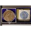 Image 2 : 7.5 OUNCE FRANKLIN PIERCE BRASS MEDAL WITH STAND