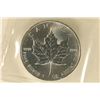 Image 1 : 1990 CANADA SILVER $5 MAPLE LEAF 1 OZ. SILVER