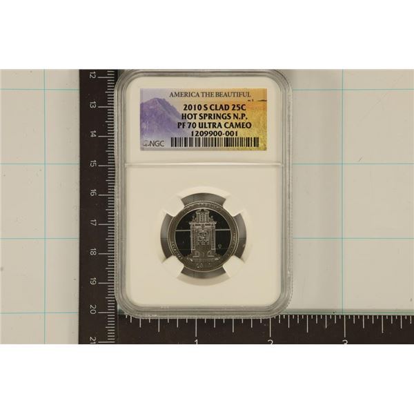 2010-S HOT SPRINGS N.P. QUARTER NGC PF70