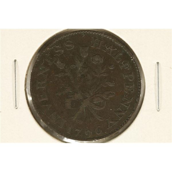 1796 INVERNESS HALF PENNY CONDER TOKEN