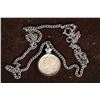 Image 1 : 1936-D SILVER MERCURY DIME NECKLACE & PENDANT