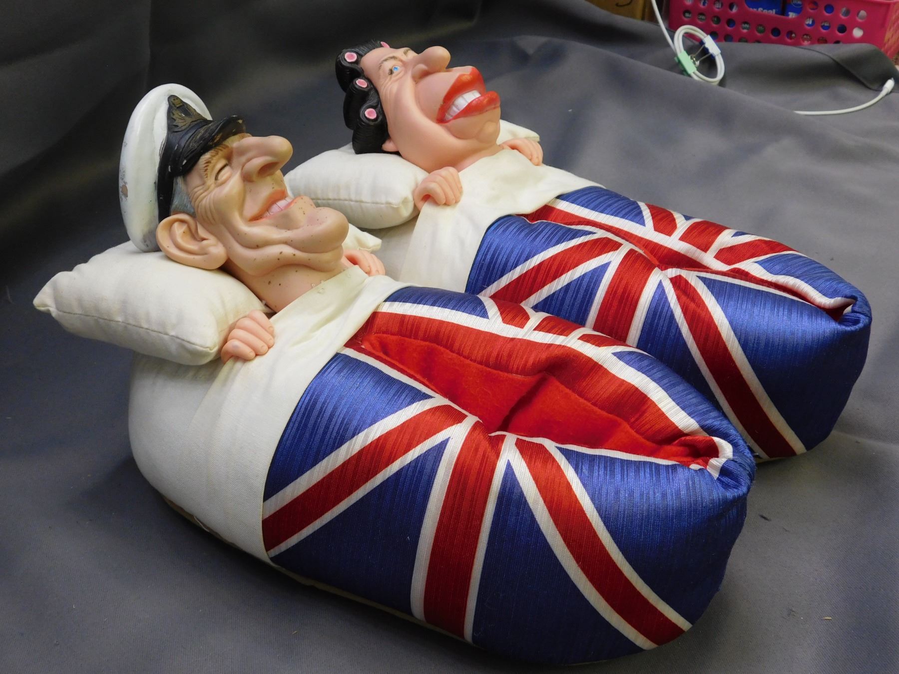 Queen Elizabeth and Prince Phillip Slippers