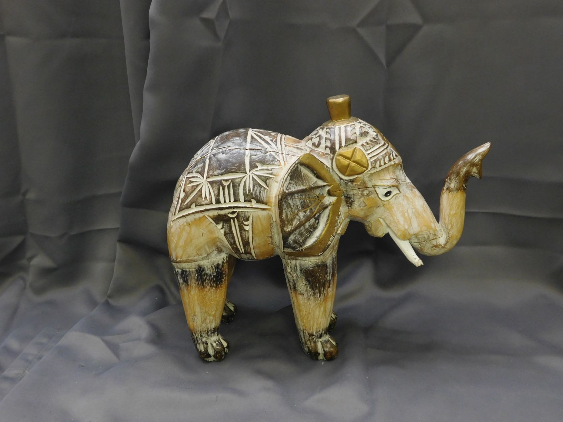 Aztec Elephantine Wooden Aztec Tribal Elephant Decor 14
