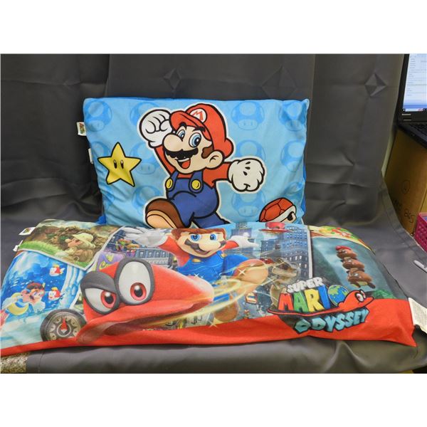 Lot of 2 Super Mario Pillows Nintendo Odyssey