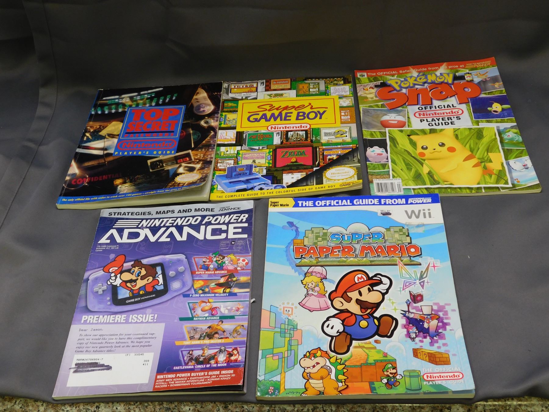Lot of 5 Vintage Nintendo Players Guides, Book Gameboy Advance 2001 ...