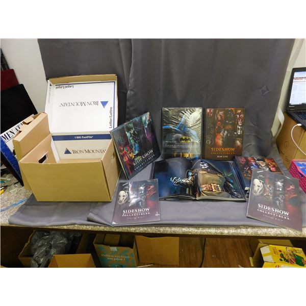 Box of 14 Sideshow Collectibles Catalogue Books, Calendars NEW SEALED, Loose