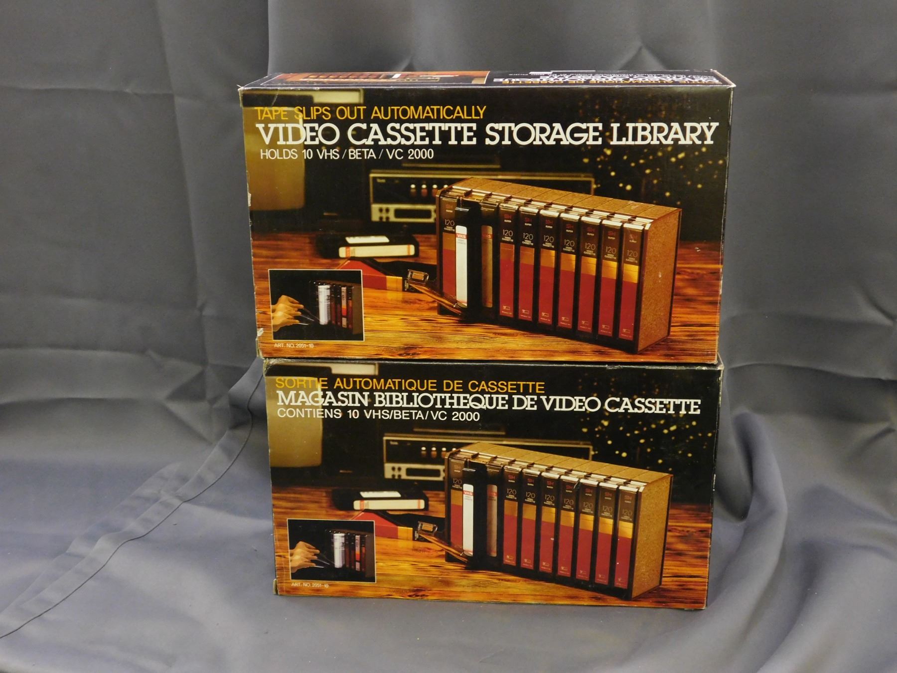 Video Cassette Storage Library Holds 10 VHS / BETA / VC 2000