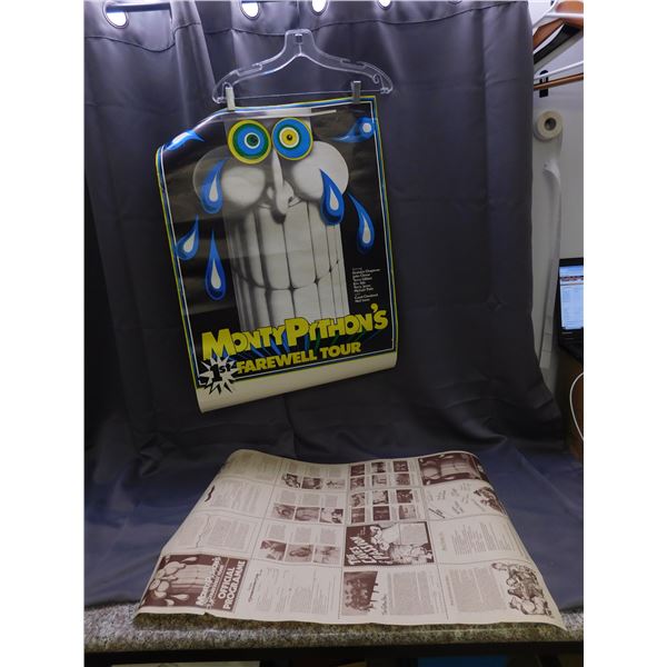 Monty Python's 1st Farewell Tour Poster and Official Programme Blue Egg Printing