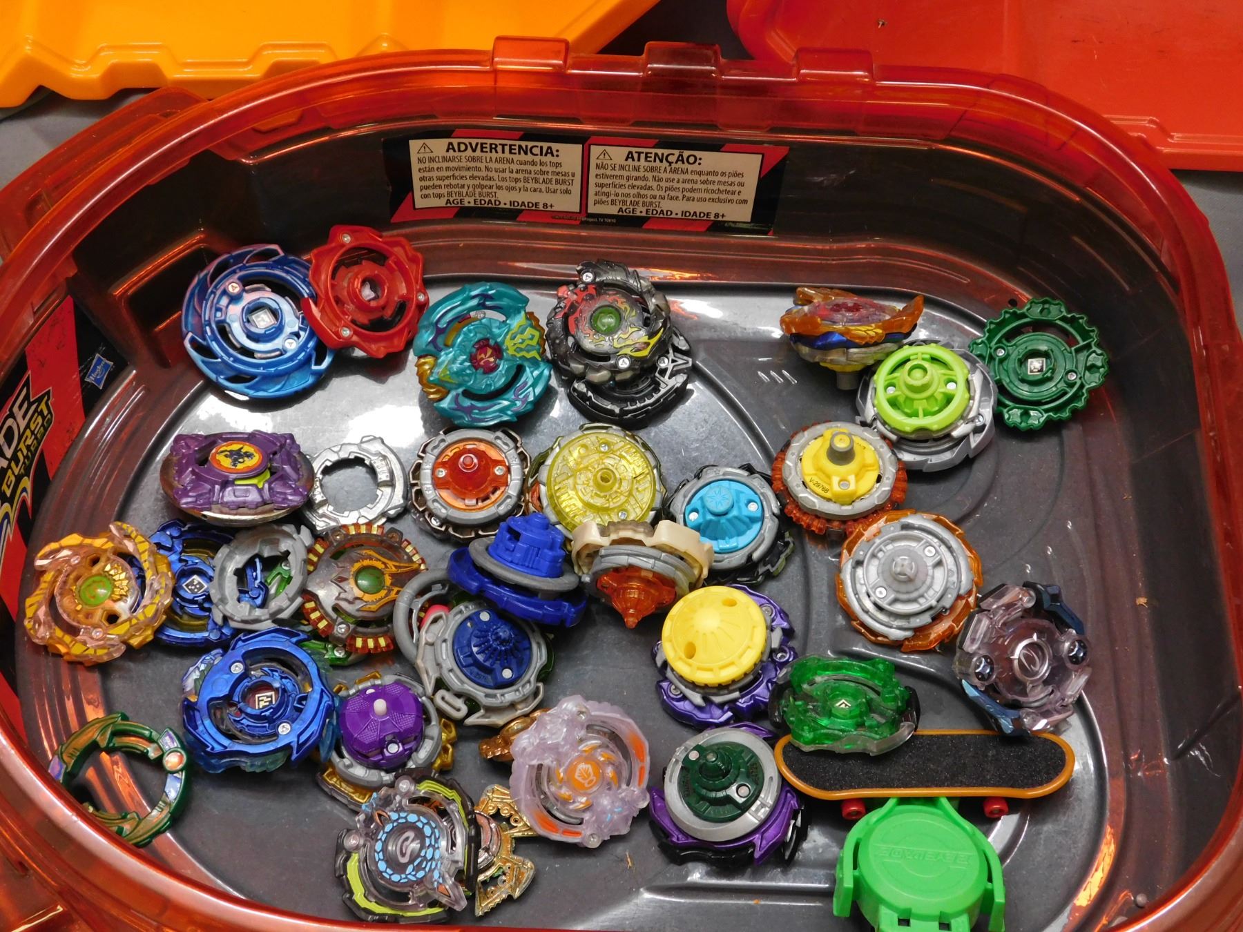 Lot of Misc Beyblades, Launchers and Battle Arenas