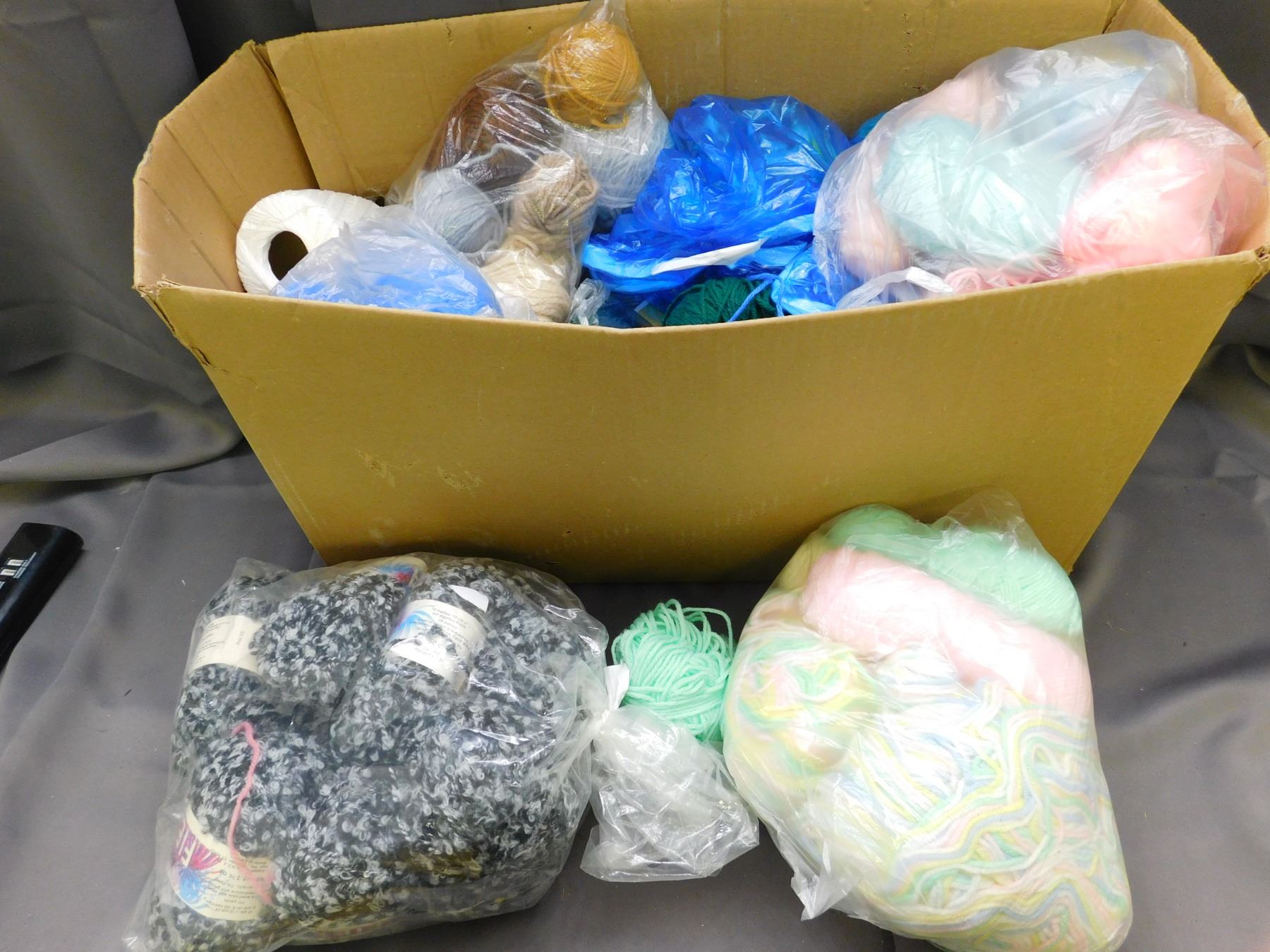 Large Box of Wool Yarn