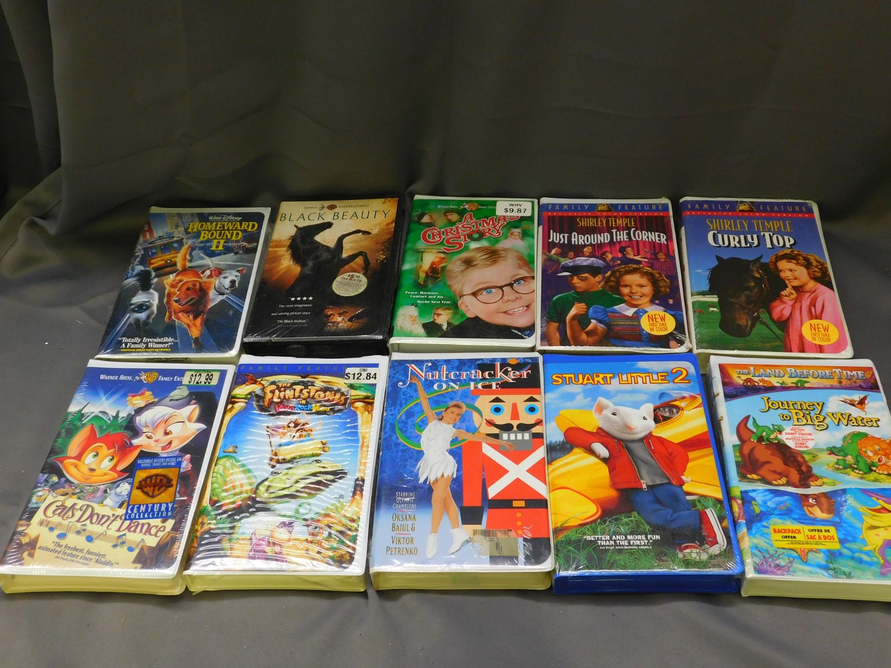 Lot of 10 SEALED VHS Tapes Clamshells Kids Movies, Land Before Time ...
