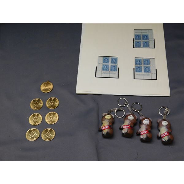 CCP Misha Olympic Bear Russian Olympic Keychains, 1911 King Queen Medal ...