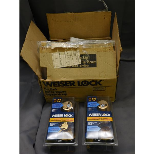 Box of 9 Weiser Lock Maximum Security Deadbolt Double Cylinder