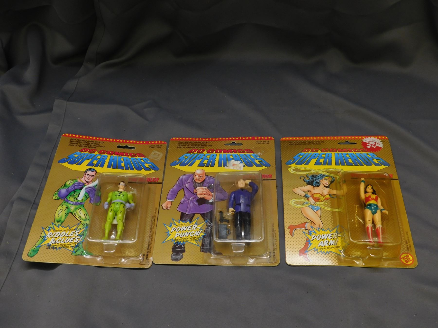 Lot of 3 DC Comics Super Heroes Toy Biz Wonder Woman, Lex Luthor, The ...