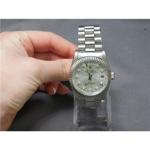 Rolex Automatic Mechanical Watch *starts then stops, as is*