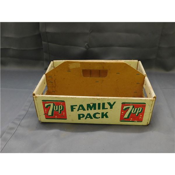 Vintage 7Up Cardboard Paper Bottle Carrier 24 Slots