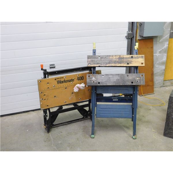 Mini Workmate Lot of 2 Portable Work Benches Black & Decker Workmate 400, Mastercraft