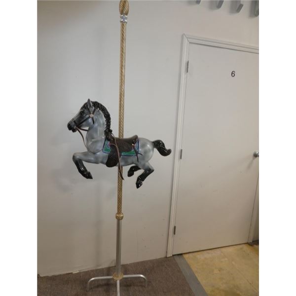 Vintage Carousel Horse on Stand